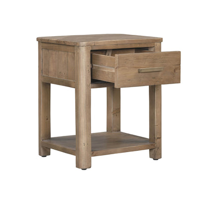 Inola 1 Drawer Bedside Table Cashew