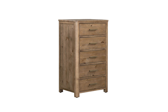Inola 5 Drawer Tall Chest Cashew picture on the white background