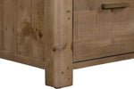Inola 7 Drawer Dressing Chest Cashew close view picture of the solid wooden leg