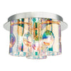 Inter 3 Light Flush Polished Chrome & Iridised Glass picture on the white background