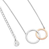 Elegant Tipperary Crystal Interlocking Circles Pendant in gold and silver finish