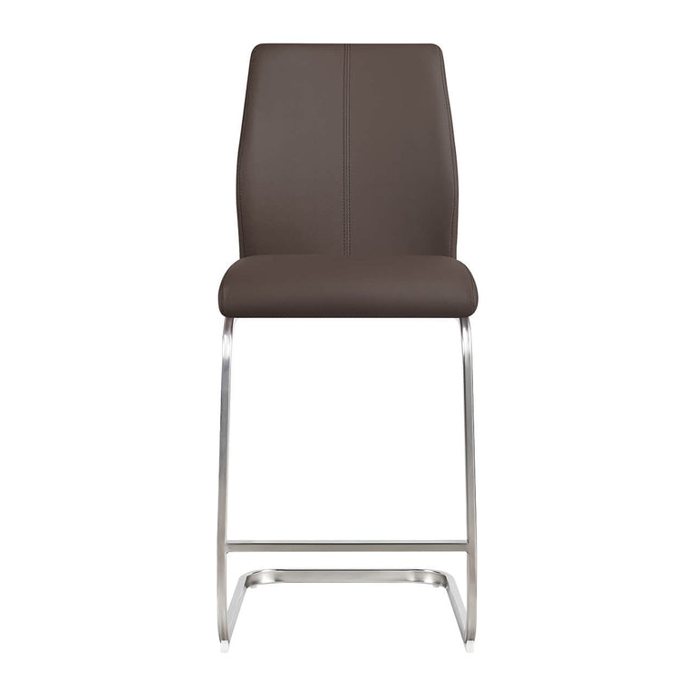 Irma Bar Chair Brushed Steel Brown