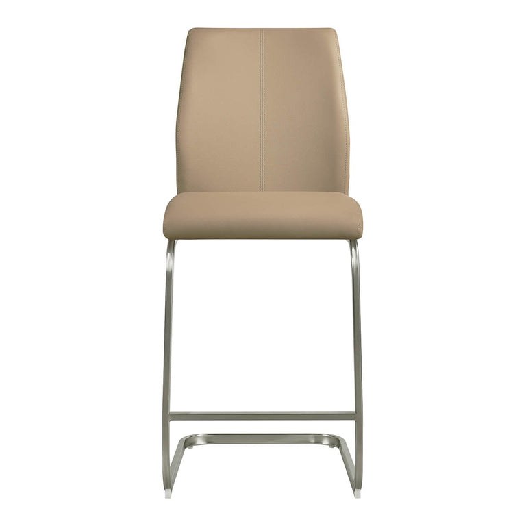 Irma Bar Chair Brushed Steel Latte