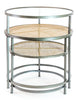 Nest of Tables Iron, Glass and Rustic Metal Rattan Set of 2 Round Side Tables to save your pae