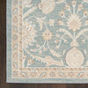 Nourison Isla Rug ISL01 Blue Floral Rug with a bordered design