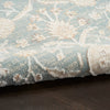 Nourison Isla Rug ISL01 Blue Floral Rug machine-made rug with a low & high cut pile