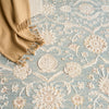 Nourison Isla Rug ISL01 Blue Floral Rug close-up view picture of the pattern design