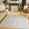 Nourison Isla Rug ISL01 Blue Floral Rug lifestyle picture in the living room