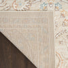 Nourison Isla Rug ISL01 Ivory Floral Rug ith a latex backing