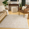 Nourison Isla Rug ISL01 Ivory Floral Rug lifestyle picture in the living room