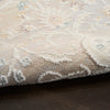 Nourison Isla Rug ISL01 Light Grey Floral Rug machine-made rug with a low-high cut pile