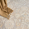Nourison Isla Rug ISL01 Light Grey Floral Rug close-up view picture of the pattern design