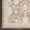 Nourison Isla Rug ISL01 Mocha Floral Rug with a borderd design