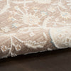 Nourison Isla Rug ISL01 Mocha Floral Rug machine-made rug with a cut low-high pile