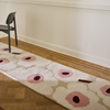 Marimekko Unikko Floral Rug Beige Pink Runner lifestyle picture in the hallway