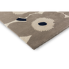 Marimekko Unikko Floral Rug Greige hand-tufted wool rug with a cut pile