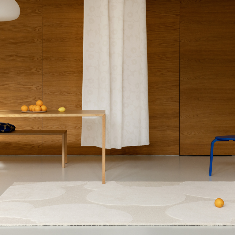 Marimekko Iso Unikko Floral Rug Natural White