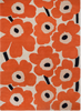 Marimekko Unikko Floral Rug Orange Red picture of the rug floral design