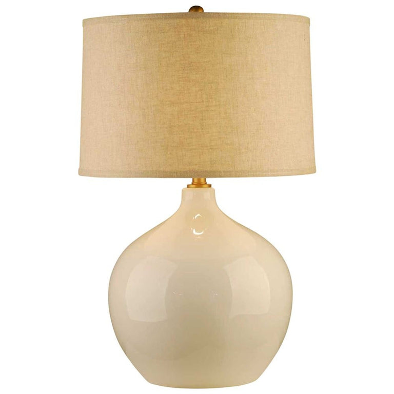 Ivory Crackle Glazed Table Lamp