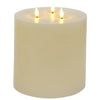 Ivory Three Wick LED Pillar Candle alternative view