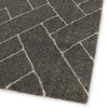 Ivy Geometric Rug 092 Grey picture of the corner