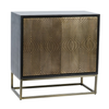 Izabella Embossed 2 Door Sideboard made in a gold and black colors