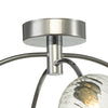 Izzy 4 Light Semi Flush Chrome/Twisted Glass close view picture of the fixture