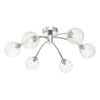 Izzy 6 Light Semi Flush Chrome/Twisted Glass picture of the light design
