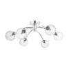 Izzy 6 Light Semi Flush Chrome/Twisted Glass picture with switched off light