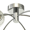 Izzy 6 Light Semi Flush Chrome/Twisted Glass in sleek polished chrome finish