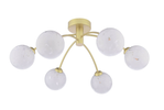 The perfect Izzy Semi Flush Champagne ceiling lamp for an elegant glow.
