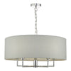 Jamelia 5 Light Chandelier Polished Chrome & Grey close view picture