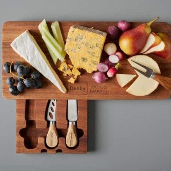 Denby James Martin 4 Piece Cheeseboard Paddle Kit