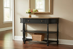 Jardin 1 Drawer Console Table with 2 Shelves Black lifestyle picture