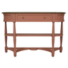 Jardin 1 Drawer Console Table with 2 Shelves Red, hand-painted in a brick redcolor shade