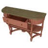 Jardin 1 Drawer Console Table with 2 Shelves Red with natural wood top