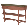 Jardin 1 Drawer Console Table with 2 Shelves Red wooden console table 