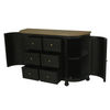 Jardin 6 Drawer Sideboard in black with a huge storage option