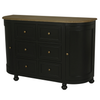 Jardin 6 Drawer Sideboard black wooden sideboard cabinet perfect for dining dooms