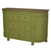 Jardin 6 Drawer Sideboard Green wooden sideboard with a huge storage space