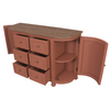Jardin 6 Drawer Sideboard Red with a huge storage space