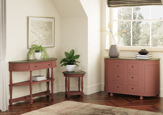 Jardin 6 Drawer Sideboard Red