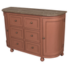 Jardin 6 Drawer Sideboard Red wooden sideboard cabinet