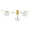 Jasper 3 Light Semi Flush Satin Gold Opal Glass picture on the white background
