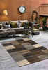 Jasper Geometric Rug Brown & Beige lifestyle picture