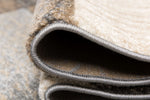 Jasper Geometric Rug Brown & Beige  close view picture of the bordered end