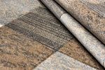 Jasper Geometric Rug Brown & Beige  picture of the pile height