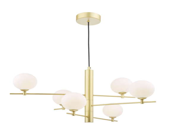 Jasper Pendant Light - Illuminate Your Space with Opal Swirl Glass.