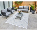 Concept Looms Jazz Rug JAZ13 Blue lifestyle picture in the outdoor patio