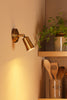Jedrek Single Wall Spotlight Aged Brass life style picture
